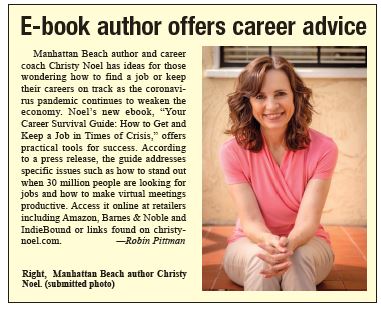 ebook author offers career advice Christy Noel The Beach Reporter